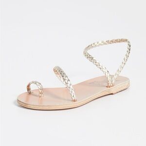 Ancient Greek Sandals Gold Braided Sandals